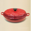 Esmalte Ferro Fundido Cookware Fabricante De China Tamanho 25X8cm